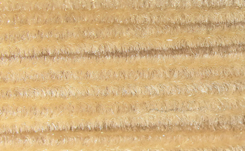 Ultra Chenille in warm beige with plush nylon core by Hareline Dubbin, Inc for fly tying at Freestone Fly Shop