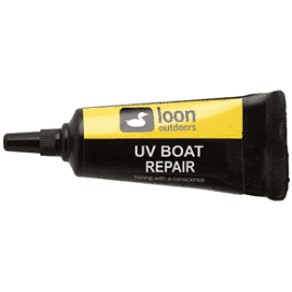 Loon Uv Boat Repair tube for quick and durable fixes on inflatable boats, stocked at Freestone Fly Shop